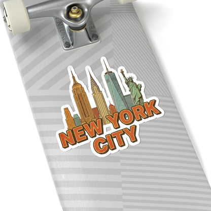 New York City Sticker Decal, Manhattan Art Vinyl Laptop Waterbottle Tumbler Car Vehicle Window Waterproof Bumper Clear Small Large Wall - Starcove Fashion