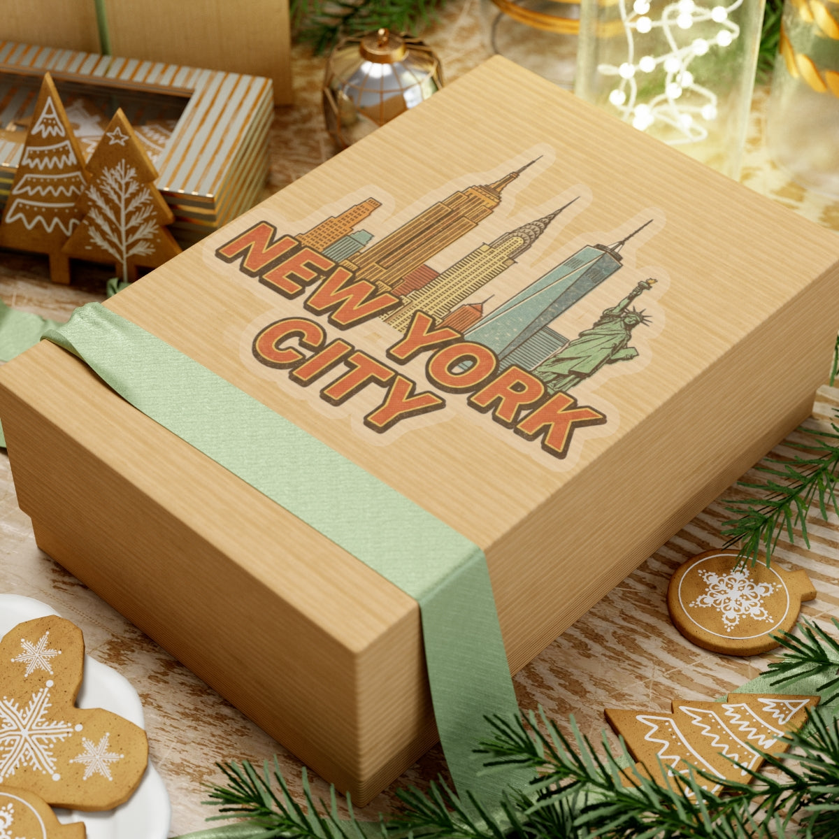 New York City Sticker Decal, Manhattan Art Vinyl Laptop Waterbottle Tumbler Car Vehicle Window Waterproof Bumper Clear Small Large Wall - Starcove Fashion