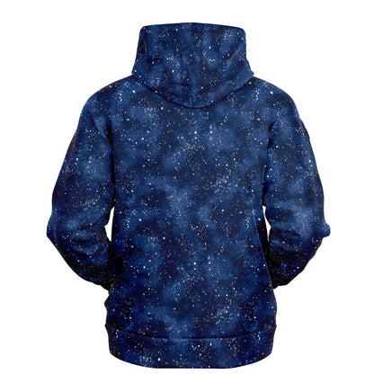 Blue Galaxy Hoodie, Navy Space Stars Pullover Men Women Adult Aesthetic Graphic Cotton Hooded Sweatshirt with Pockets Designer Plus Size - Starcove Fashion