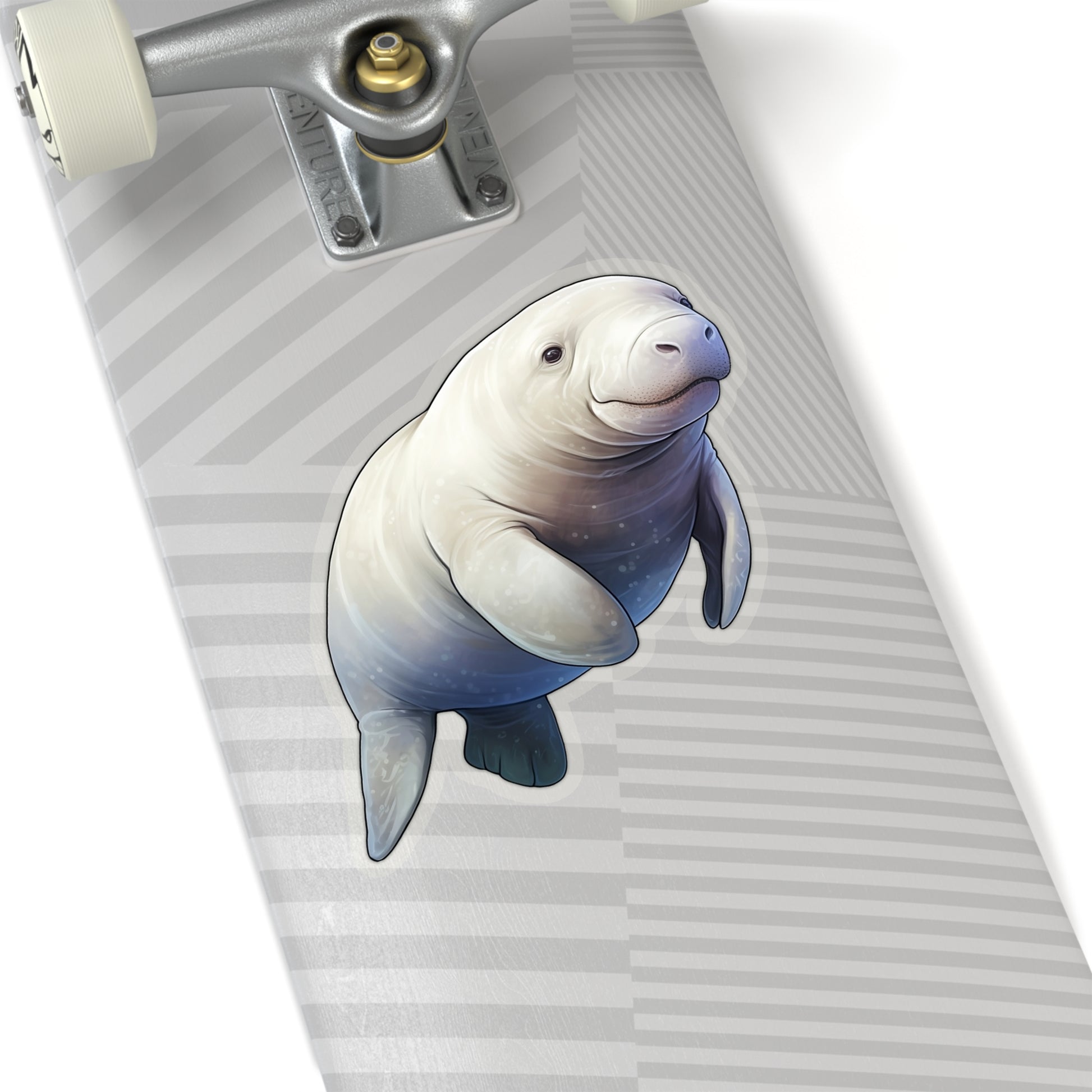 Manatee Sticker Decal, Ocean Sea Marine animal Art Vinyl Laptop Cute Waterbottle Tumbler Car Waterproof Bumper Clear Die Cut Wall Starcove Fashion