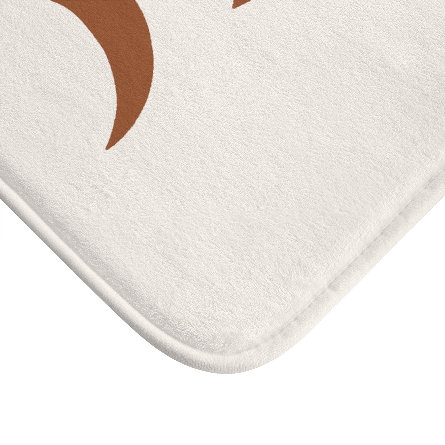 Moon Phases Bath Mat, Boho Bohemian Half Full Memory Foam Cute Shower Bathroom Decor Non Slip Floor Large Small Washable Quick Dry Rug