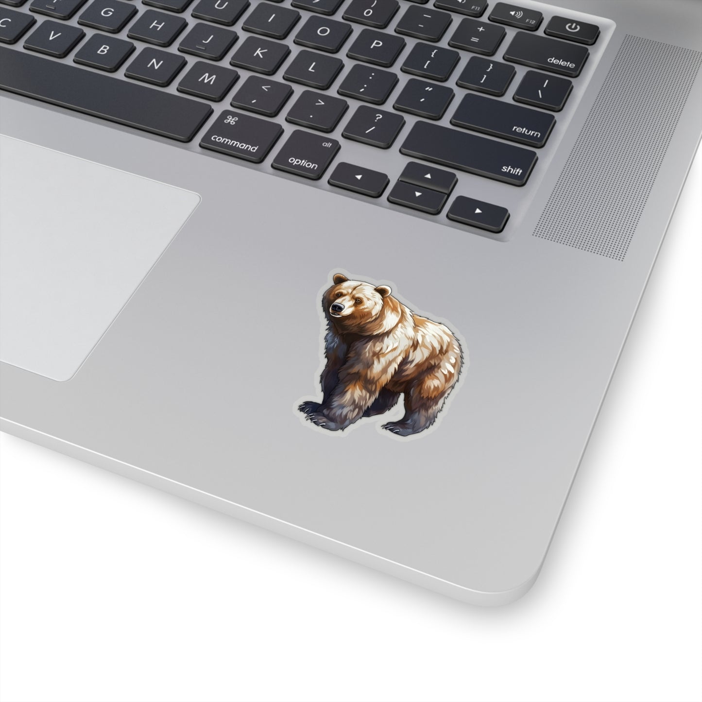 Grizzly Bear Sticker Decal, Animal Art Vinyl Laptop Cute Waterbottle Tumbler Car Waterproof Bumper Clear Aesthetic Die Cut Wall