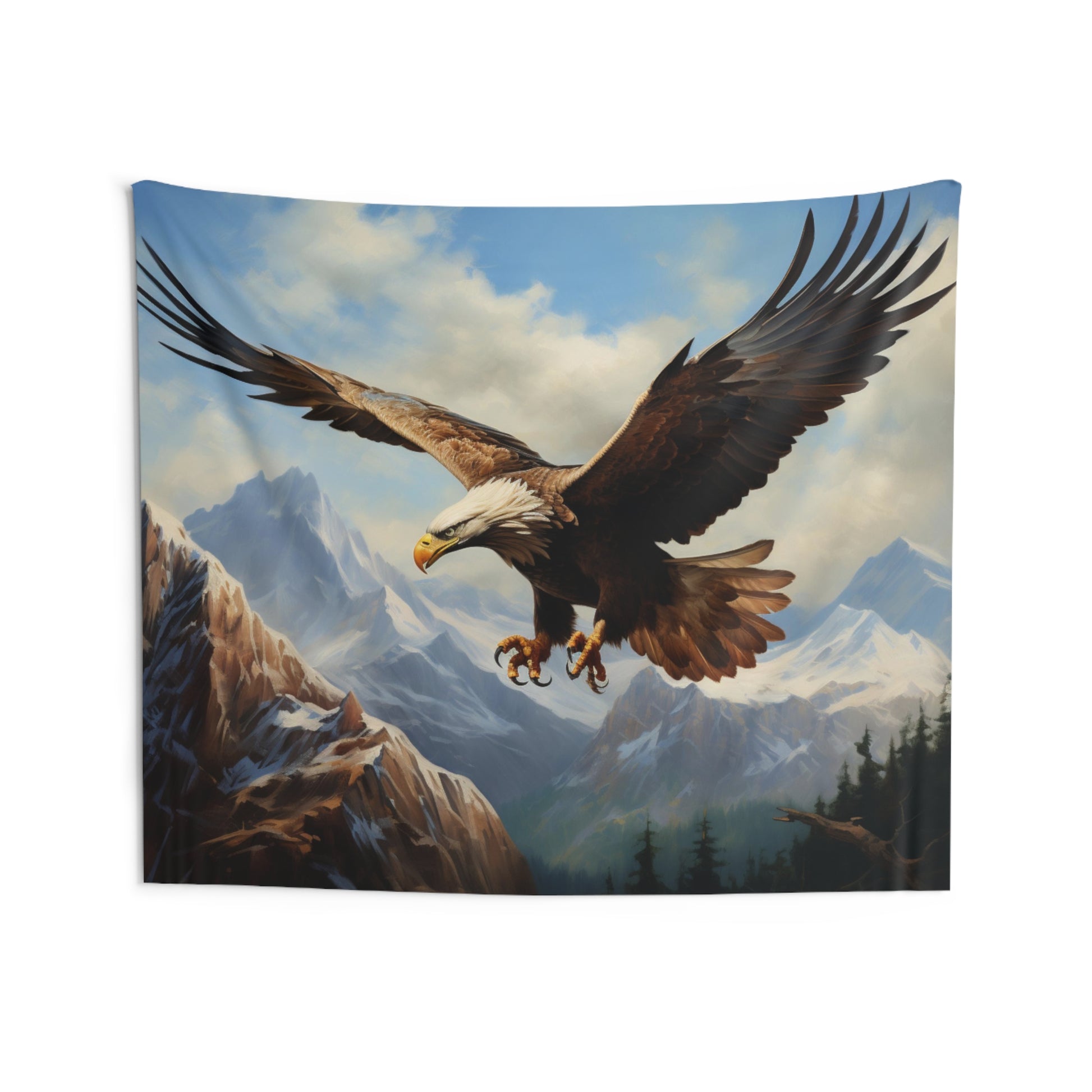 Bald Eagle Tapestry, Flying American Wall Art Hanging Cool Unique Landscape Aesthetic Large Small Decor Bedroom College Dorm Room Starcove Fashion