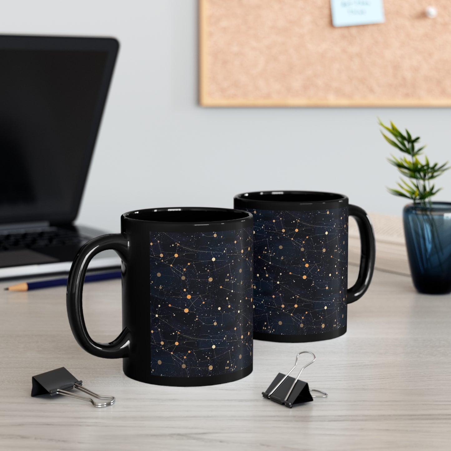 Constellation Coffee Mug, Black Universe Space Celestial Art Ceramic Cup Tea Hot Chocolate Unique Microwave Safe Novelty Cool Gift Starcove Fashion