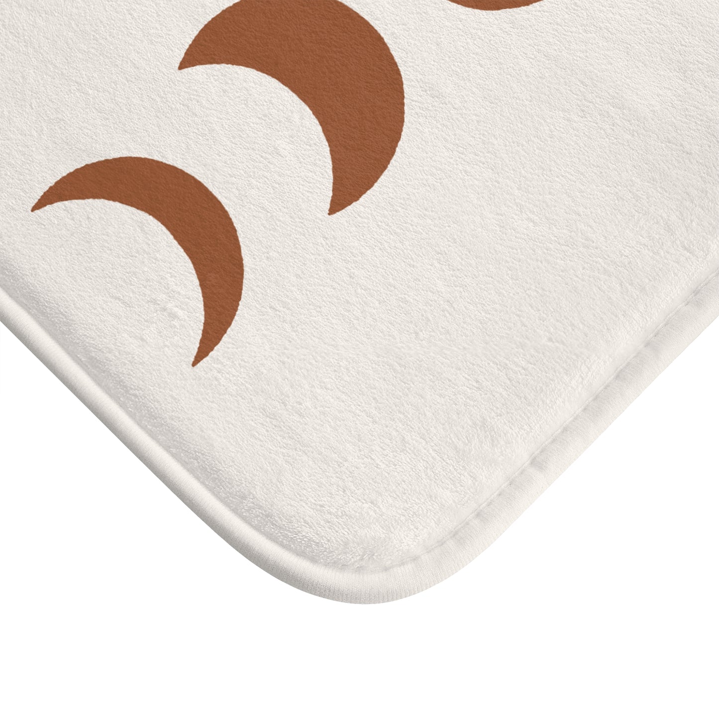 Moon Phases Bath Mat, Boho Bohemian Half Full Memory Foam Cute Shower Bathroom Decor Non Slip Floor Large Small Washable Quick Dry Rug