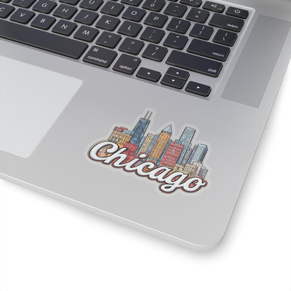 Chicago City Sticker Decal, Illinois Funny Art Vinyl Laptop Waterbottle Tumbler Car Vehicle Window Waterproof Bumper Clear Small Large Wall - Starcove Fashion
