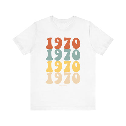 1970 shirt, Birthday Party Women Men Dad Mom Born 70s Retro Vintage 55th Turning Years Gift Idea Present Made Funny Graphic TShirt Tee