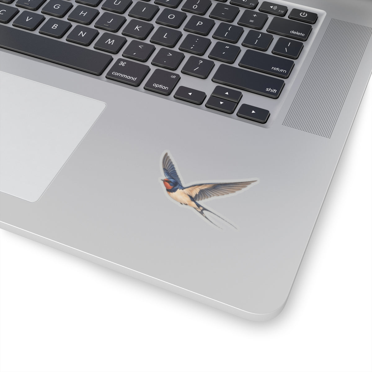 Barn Swallow Bird Sticker Decal, Blue Flying Birdwatcher Watercolor Art Vinyl Laptop Waterbottle Tumbler Car Waterproof Bumper Clear Die Cut
