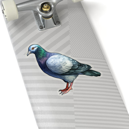 Pigeon Sticker Decal, Watercolor Bird Art Vinyl Laptop Cute Waterbottle Tumbler Car Waterproof Bumper Clear Aesthetic Die Cut Wall