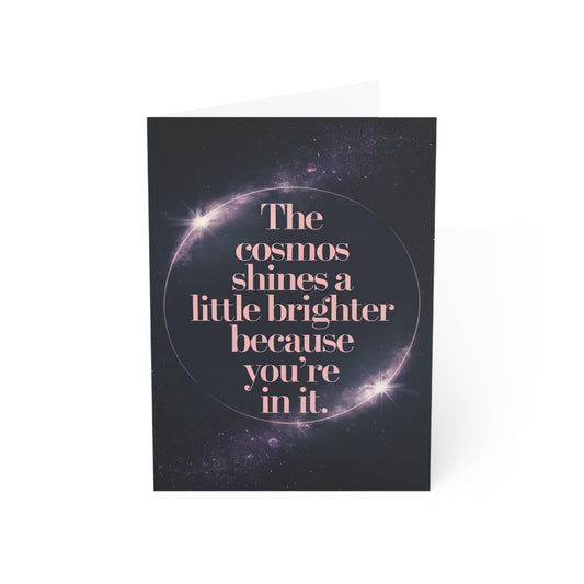 Stars Galaxy Greeting Card, Space Celestial Anniversary Thank You Appreciation Encouragement Husband Friend Girlfriend Boyfriend Coworker