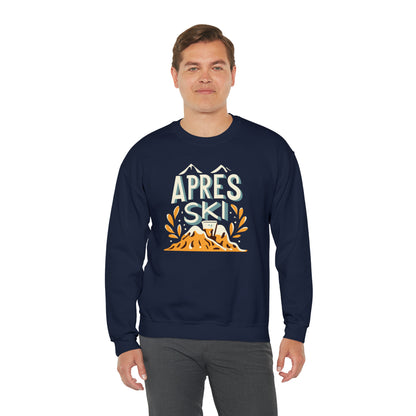 Apres Ski Sweatshirt, Beers Mountain Retro Vintage Graphic Crewneck Fleece Cotton Sweater Jumper Pullover Men Women Adult Designer Top