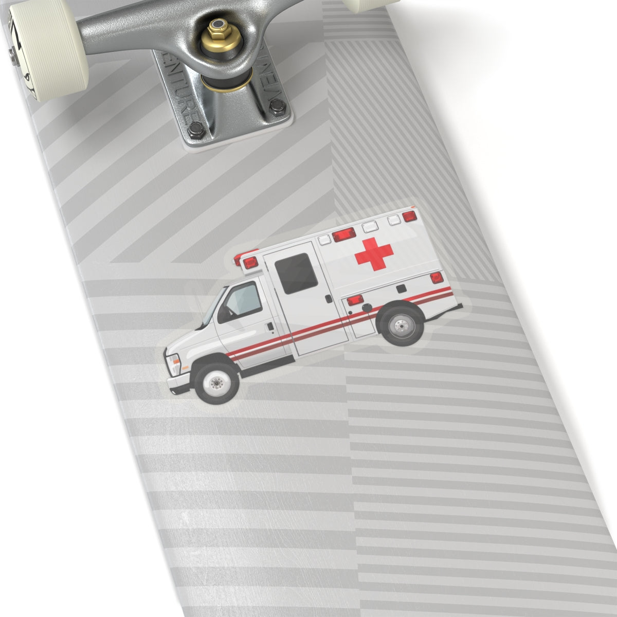 Ambulance Sticker Decal, Red Cross Emergency Vehicle EMS Art Vinyl Laptop Waterbottle Tumbler Car Waterproof Bumper Clear Aesthetic Wall