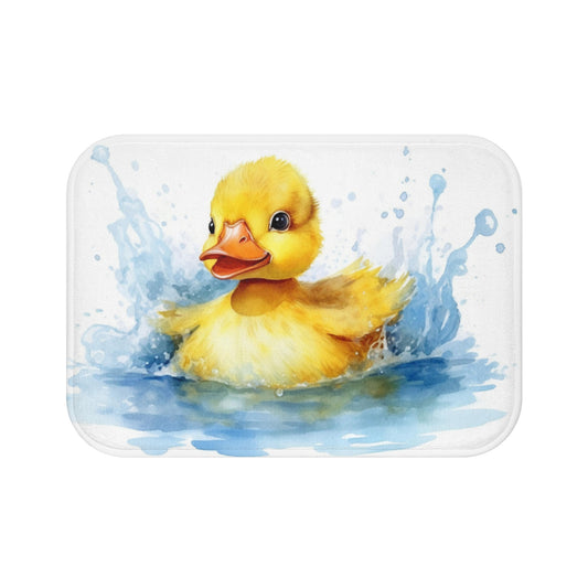 Yellow Duck Bath Mat, Watercolor Cute Shower Bathroom Decor Non Slip Floor Memory Foam Microfiber Large Small Washable Rug Starcove Fashion