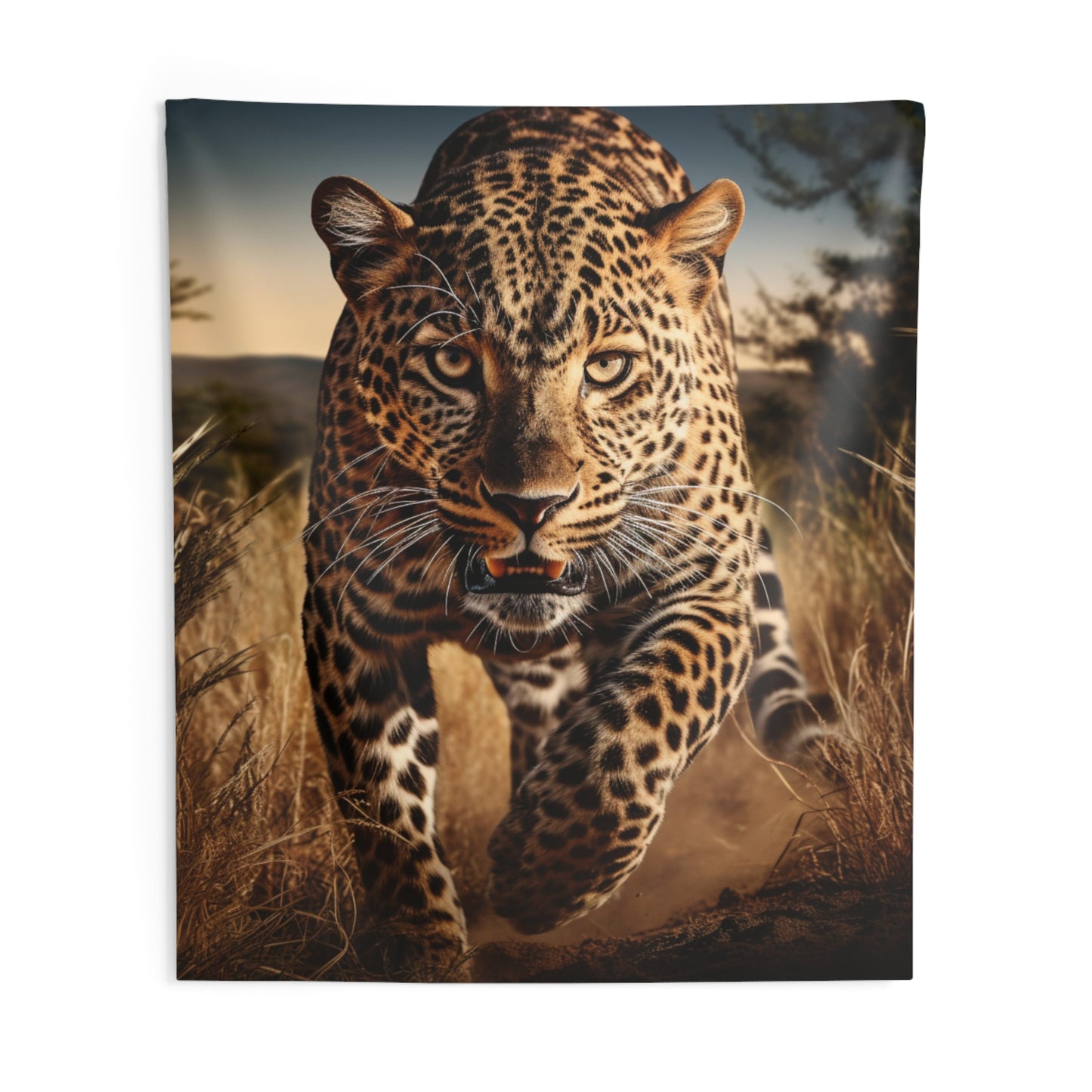 Leopard Tapestry, Cheetah Animal Wall Art Hanging Cool Unique Vertical Aesthetic Large Small Decor Bedroom College Dorm Room Starcove Fashion