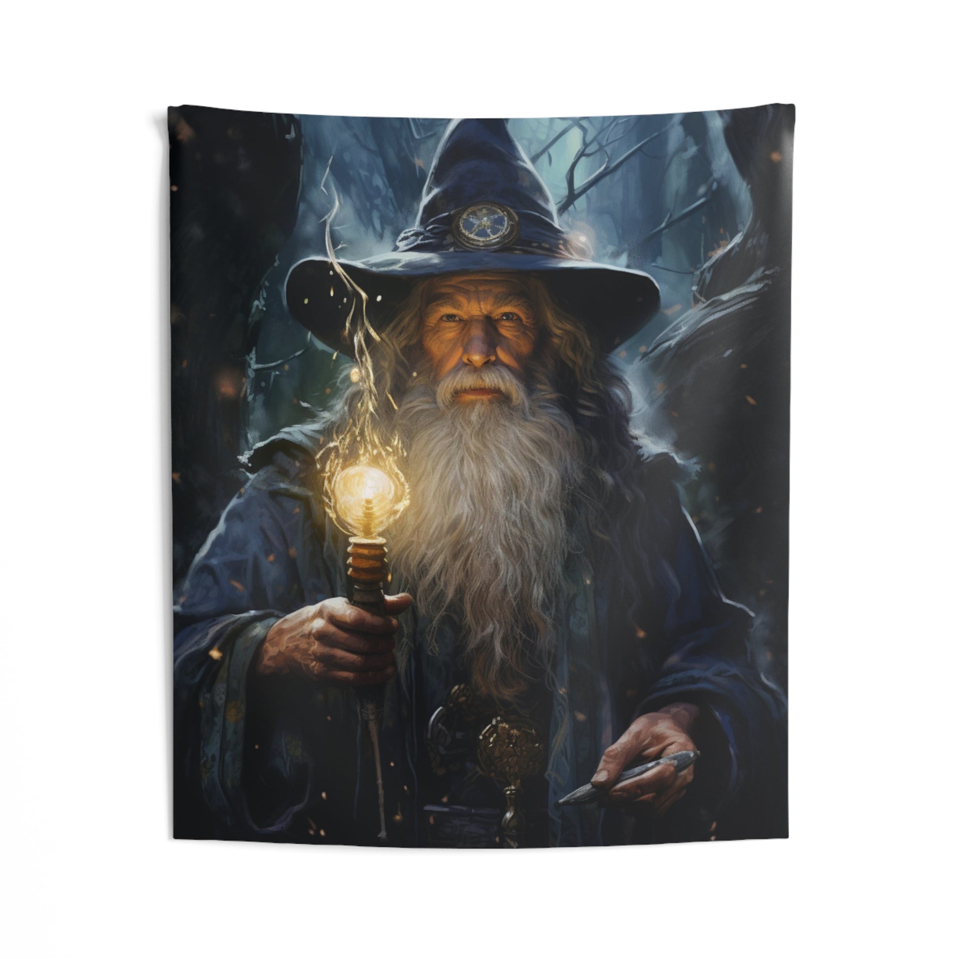 Wizard Tapestry, Mage Magic Wall Art Hanging Cool Unique Vertical Aesthetic Large Small Decor Bedroom College Dorm Room Starcove Fashion