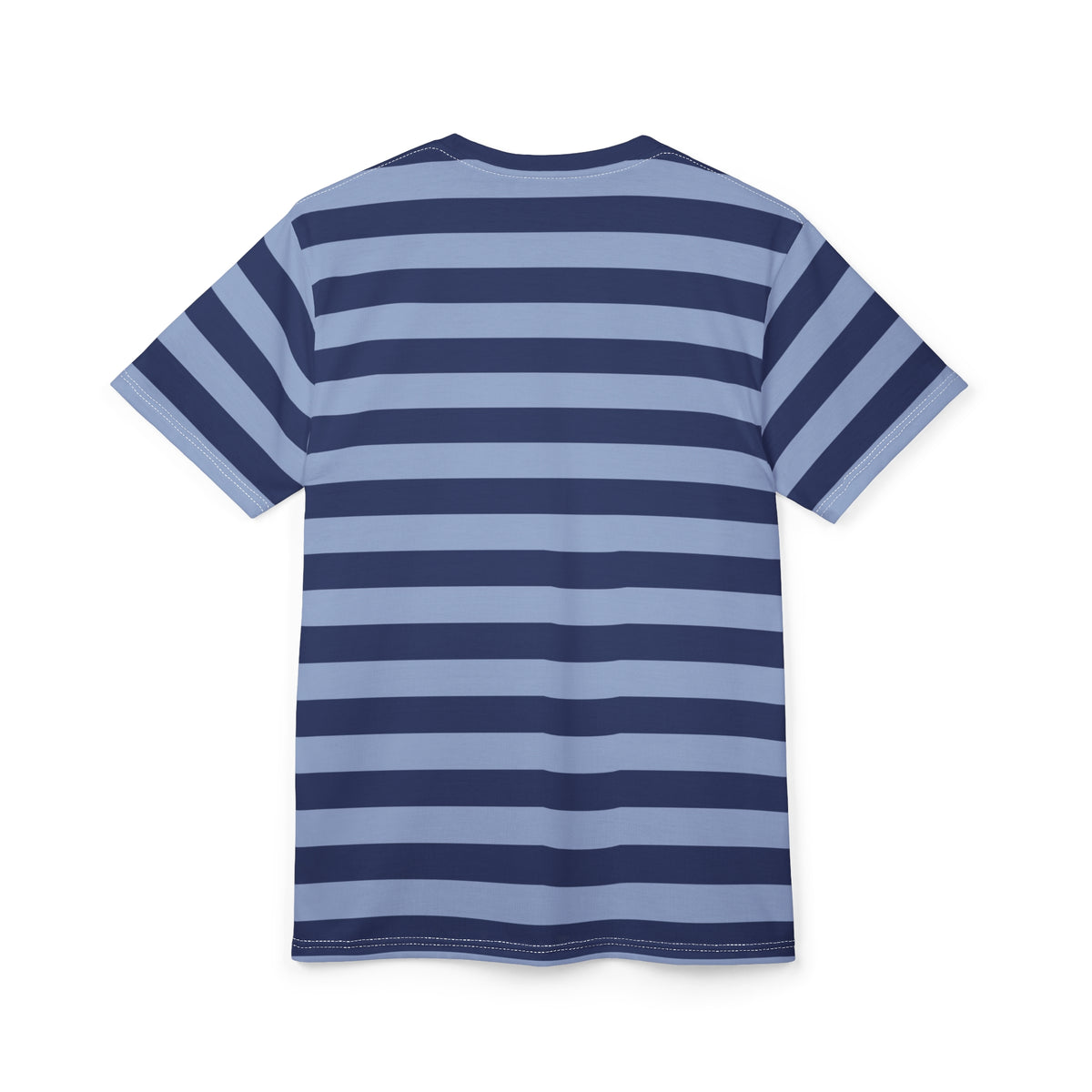 Dark and Light Blue Tshirt, Navy Striped Stripe Designer Graphic Lightweight Heavyweight Crewneck Men Women Tee Top Short Sleeve Shirt