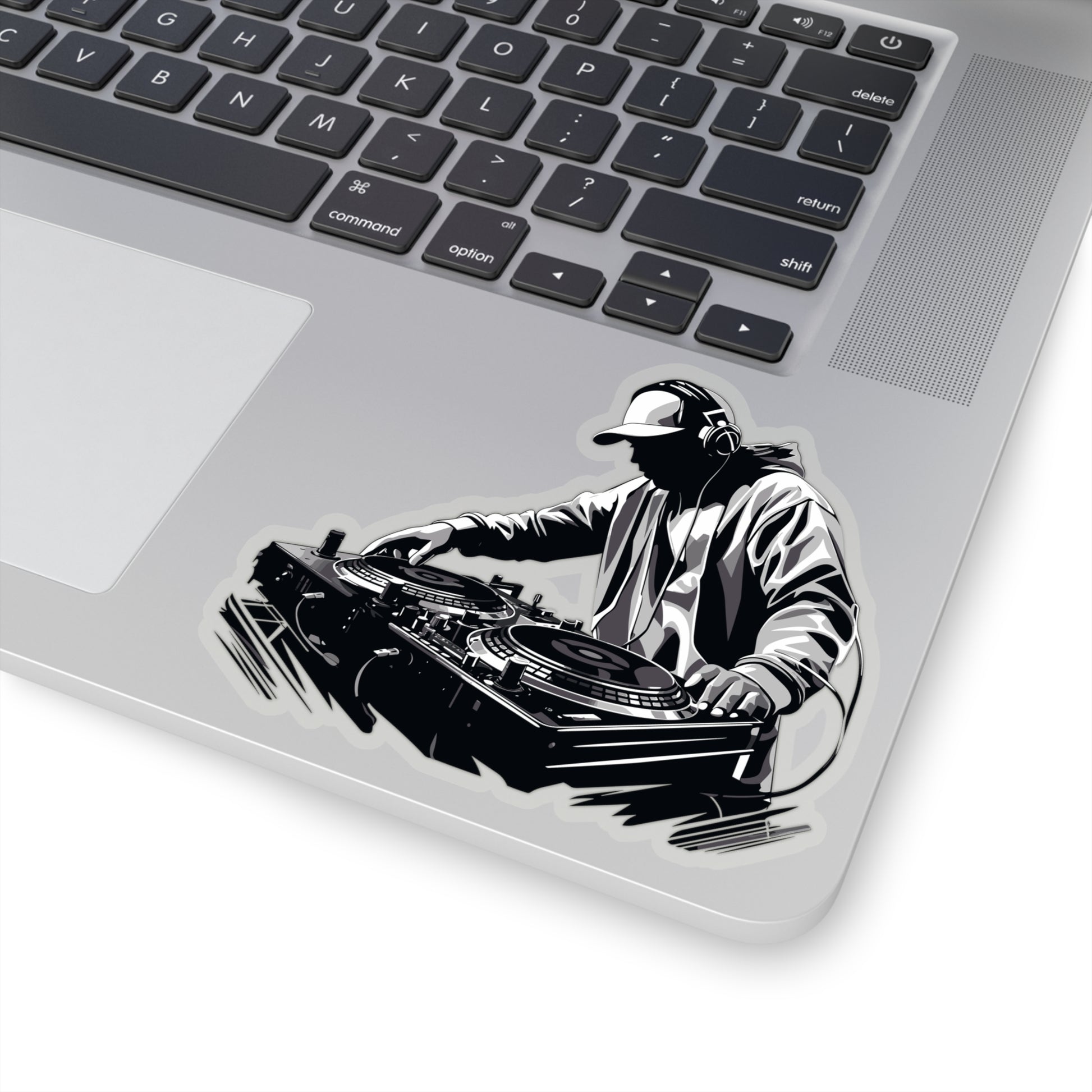 DJ Mixing Sticker Decal, Turntables EDM Music Art Vinyl Laptop Cute Waterbottle Tumbler Car Waterproof Bumper Clear Aesthetic Die Cut Wall Starcove Fashion