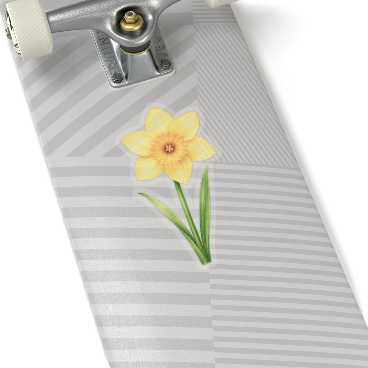 Yellow Daffodil Flower Sticker Decal, Blossom Floral Watercolor Art Vinyl Cute Waterbottle Tumbler Car Waterproof Bumper Clear Die Cut Wall - Starcove Fashion