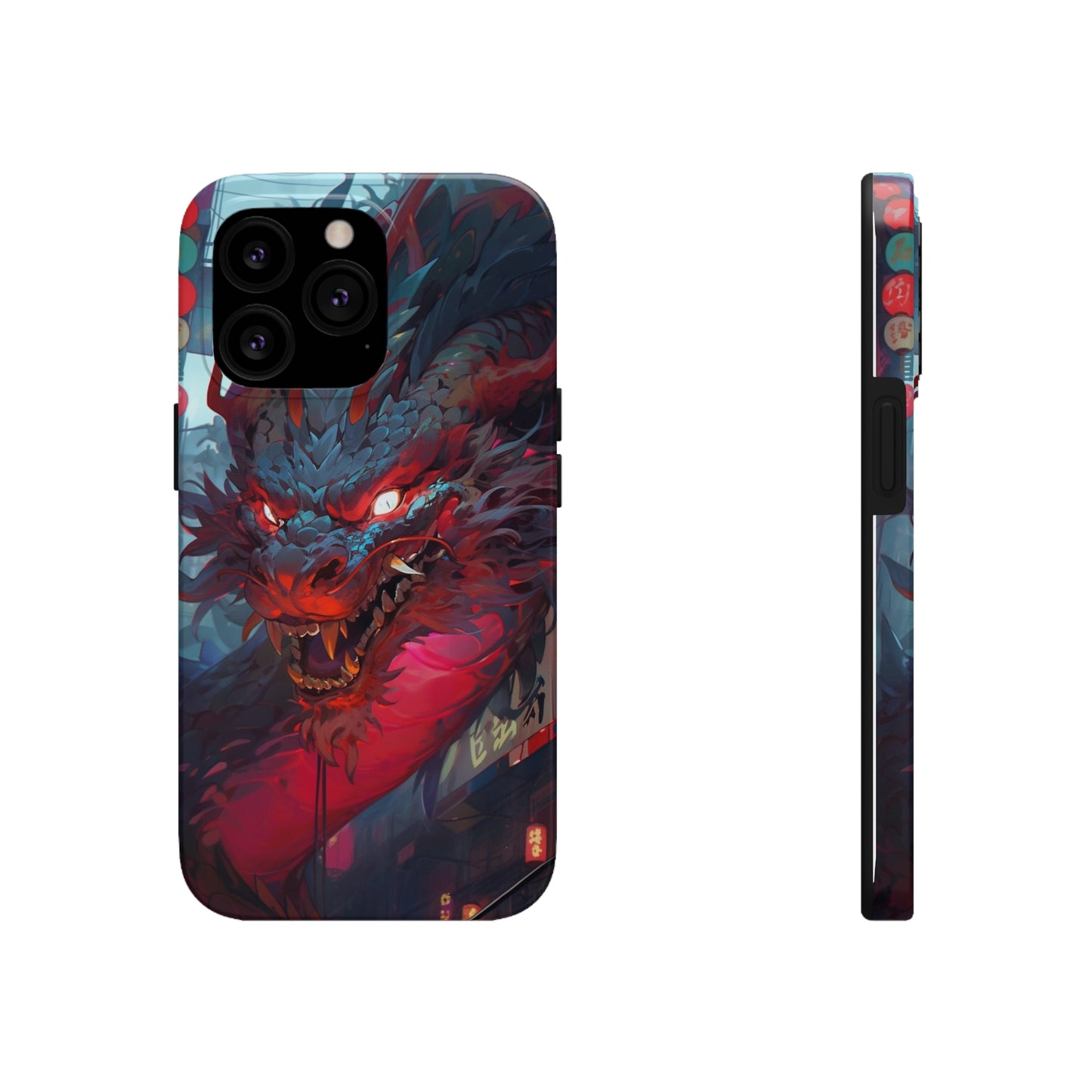 Japanese Dragon Tough Phone Case, Anime iPhone 14 13 Pro Max 12 11 X XR XS SE 7 8 Plus Cell Cover Cool Aesthetic Starcove Fashion