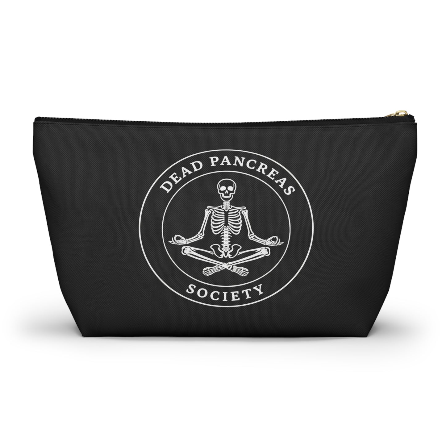 Dead Pancreas Bag, Society Skeleton Diabetes Supply Case Fun Diabetic Carrying Gift Type 1 2 Accessory Zipper Travel Pouch Organizer