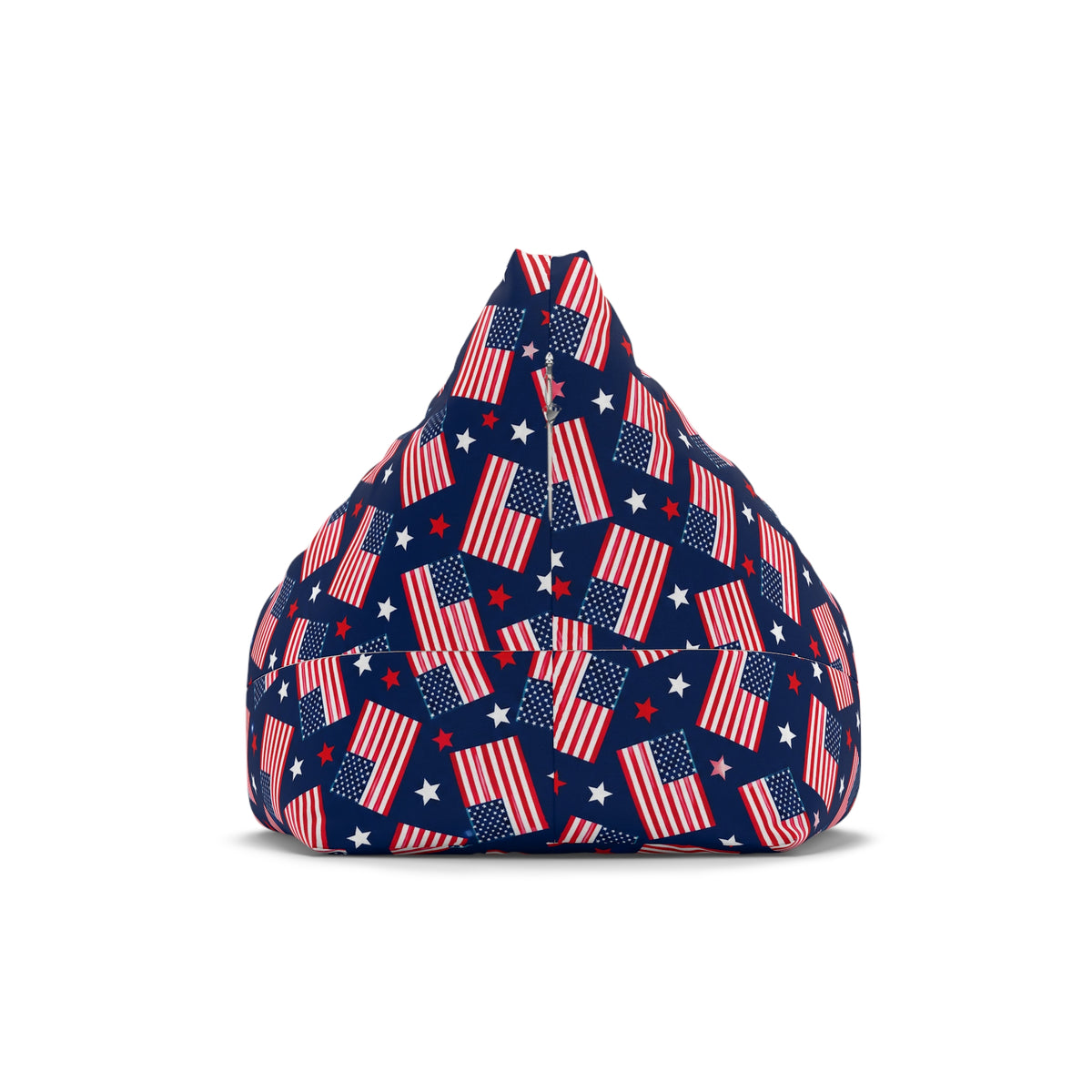 American Flag Bean Bag Chair Cover, Patriotic USA Stars and Stripes Washable Triangle Furniture Small Large Adult Children Kids Sofa Dorm