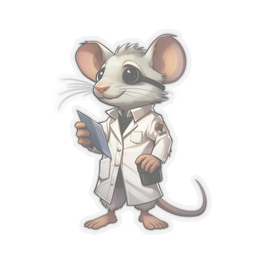Research Lab Sticker Decal, Rat Laboratory Science Med Phd Art Vinyl Laptop Cute Waterbottle Tumbler Car Waterproof Bumper Clear Die Cut Starcove Fashion