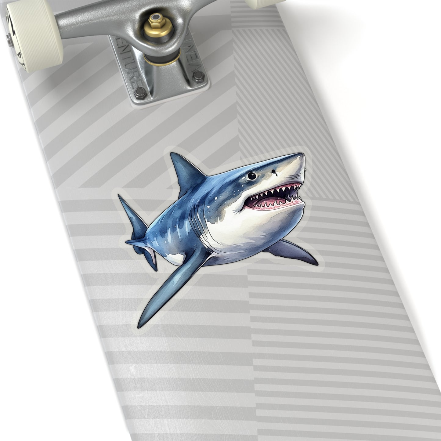 Great White Shark Sticker Decal, Ocean Art Vinyl Laptop Cute Waterbottle Tumbler Car Waterproof Bumper Clear Aesthetic Die Cut Wall