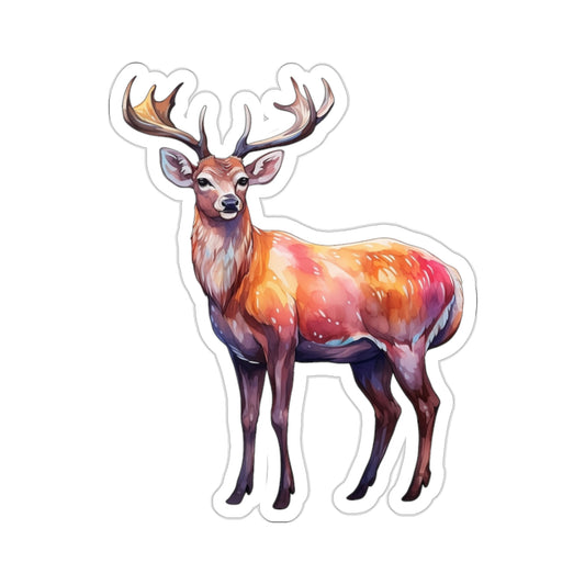 Deer Sticker Decal, Animal Nature Art Vinyl Laptop Cute Waterbottle Tumbler Car Waterproof Bumper Clear Aesthetic Die Cut Wall Starcove Fashion