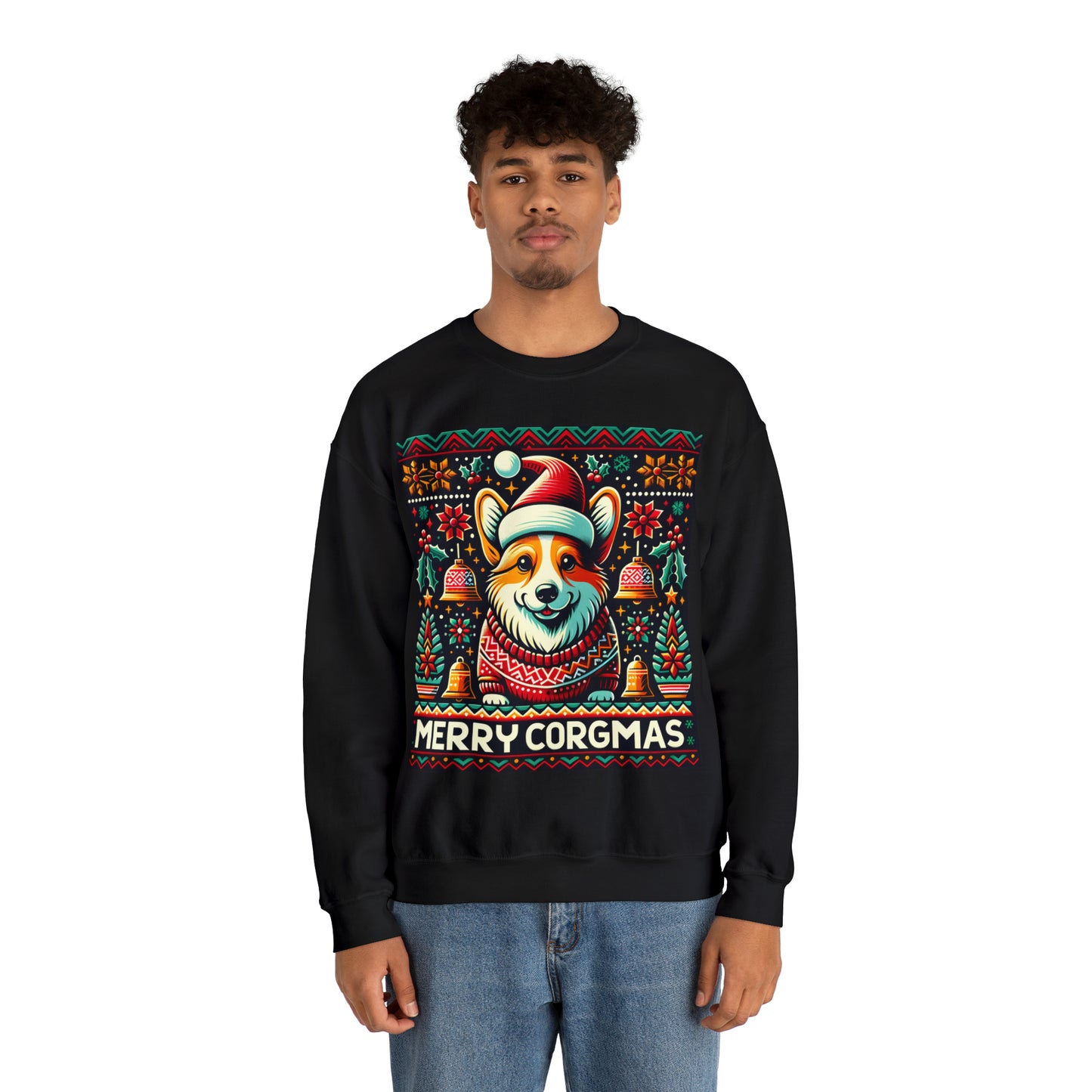 Corgi Dog Ugly Christmas Sweater, Tacky Xmas Jumper Sweatshirt Vintage Retro Men Women Mom Merry Corgmas Funny Holiday Dad