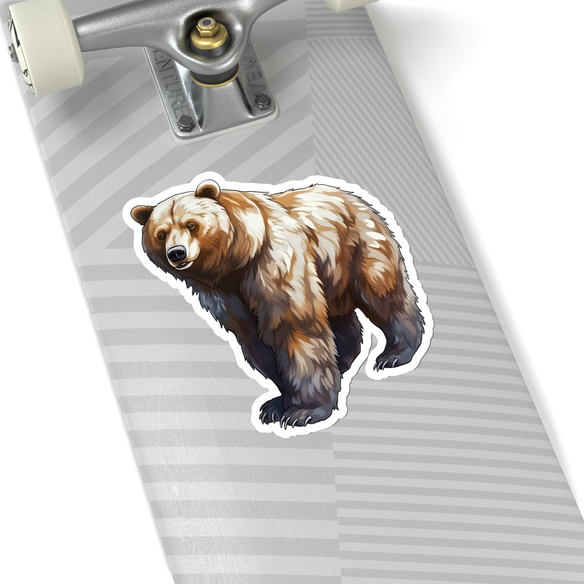 Grizzly Bear Sticker Decal, Animal Art Vinyl Laptop Cute Waterbottle Tumbler Car Waterproof Bumper Clear Aesthetic Die Cut Wall Starcove Fashion