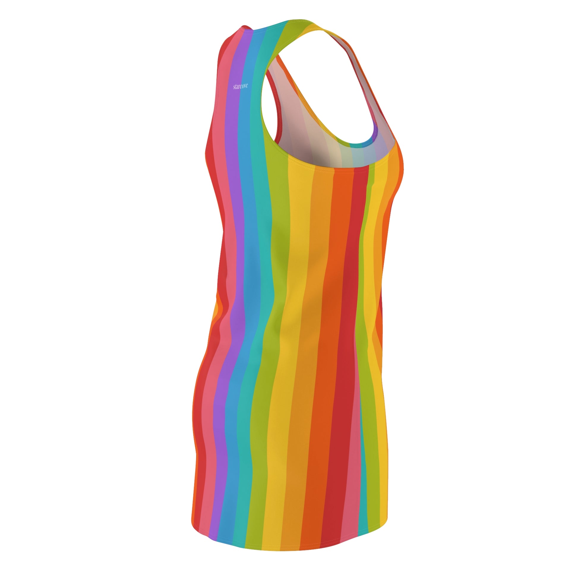 retro rainbow dress Small 1970s Vintage Geometric Rainbow Maxi Dress