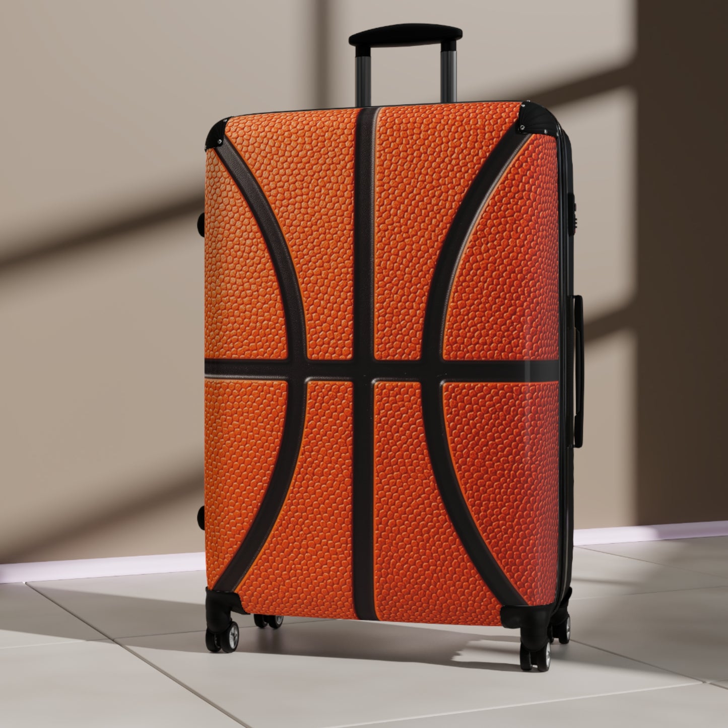 Basketball Suitcase Luggage, Athlete Carry On With 4 Wheels Cabin Travel Small Large Set Rolling Spinner Lock Men Women Hard Shell Case - Starcove Fashion