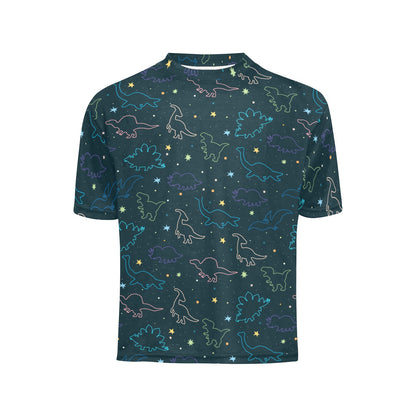 Dinosaur Kids Tshirt, T-Rex Green Dino Boys Girls Children Youth Teens Teenager Cool Graphic Crewneck Tee Short Sleeve Shirt Summer Top