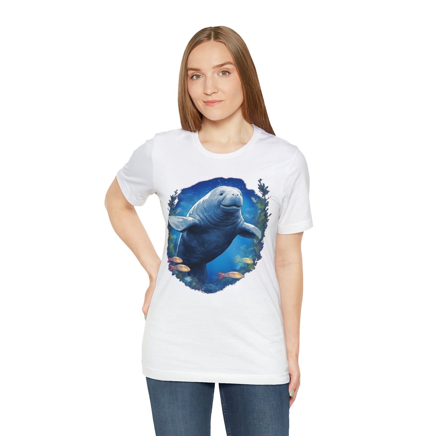 Manatee Tshirt, Ocean Sea Marine Animal Men Women Adult Aesthetic Graphic Crewneck Short Sleeve Tee Shirt Top Starcove Fashion