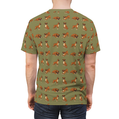Boxer Dog Tshirt, Animal Green Designer Dad Graphic Aesthetic Lightweight Heavyweight Crewneck Men Women Tee Top Short Sleeve Shirt