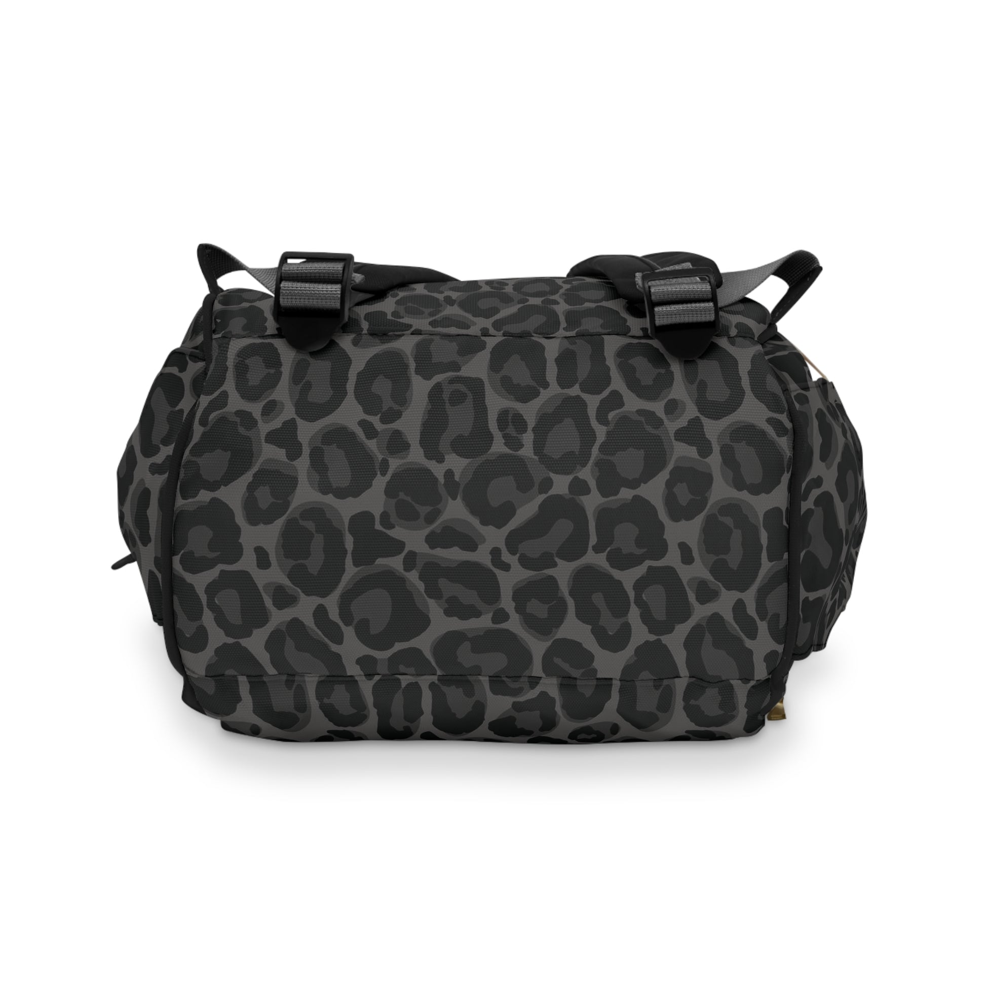 Black Leopard Diaper Bag Backpack, Animal Print Baby Girl Waterproof Insulated Pockets Mom Designer Men Women Multipurpose Starcove Fashion