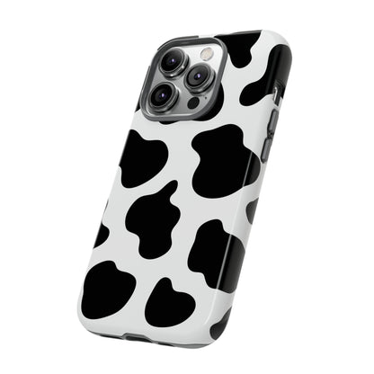 Cow Print Iphone 15 14 13 12 Pro Case, Cute Black White Tough Cases 11 8 Plus X XR XS Max Galaxy S20 S23 S10 Phone Cover Pixel