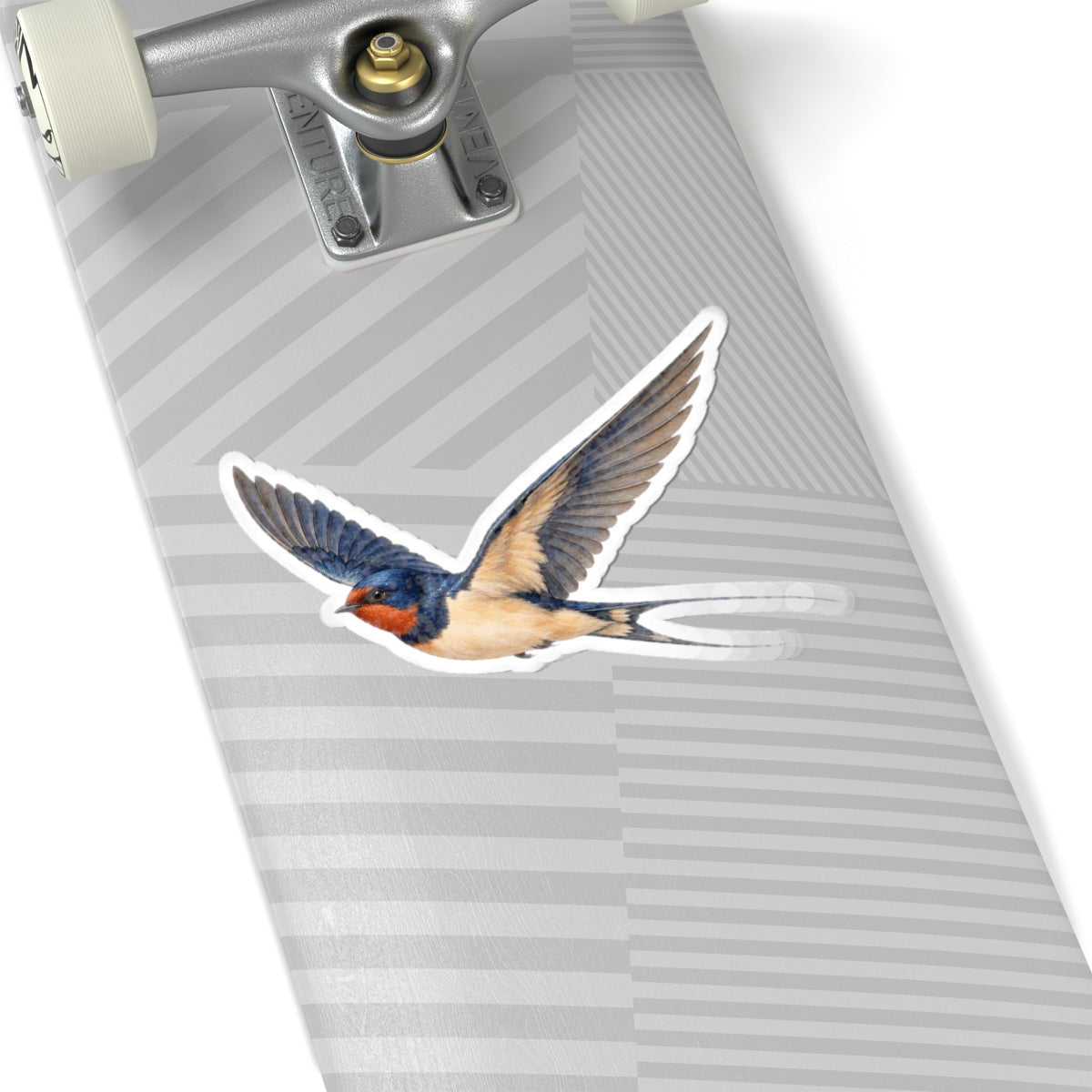 Barn Swallow Bird Sticker Decal, Blue Flying Birdwatcher Watercolor Art Vinyl Laptop Waterbottle Tumbler Car Waterproof Bumper Clear Die Cut