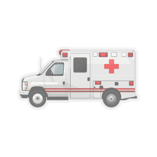 Ambulance Sticker Decal, Red Cross Emergency Vehicle EMS Art Vinyl Laptop Waterbottle Tumbler Car Waterproof Bumper Clear Aesthetic Wall - Starcove Fashion