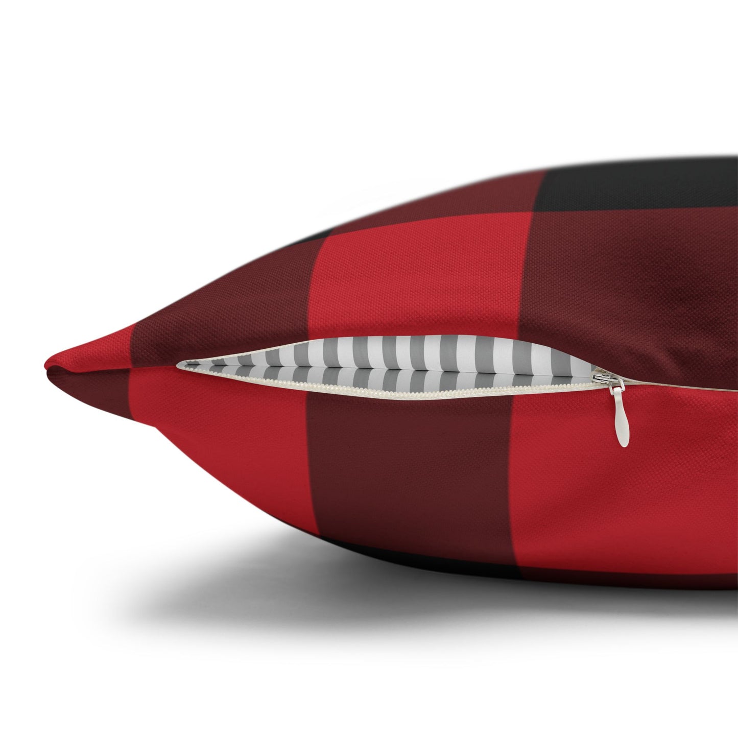 Red Buffalo Plaid Pillow Case, Black Check Square Christmas Throw Decorative Cover Decor Bedding Bed Accent Couch Sofa Bedroom