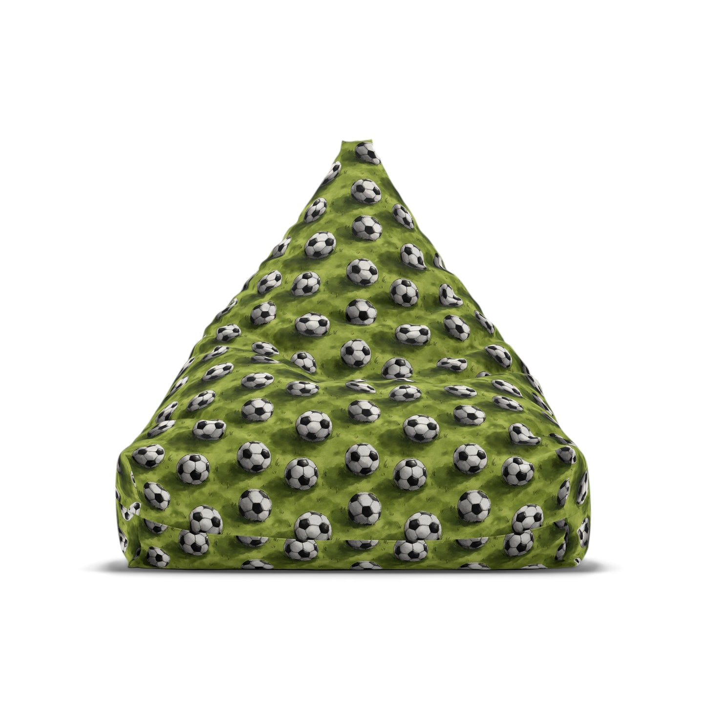 Football Bean Bag Chair Cover, Sports Soccer Balls Washable Triangle Furniture Small Large Adult Children Kids Sofa Apartment Dorm Unfilled