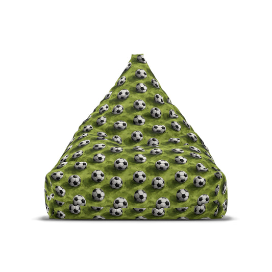 Football Bean Bag Chair Cover, Sports Soccer Balls Washable Triangle Furniture Small Large Adult Children Kids Sofa Apartment Dorm Unfilled
