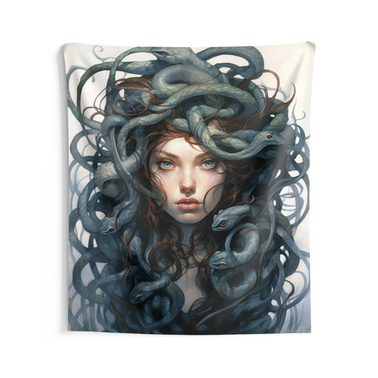 Medusa Tapestry, Women Mythology Snakes Hair Wall Art Hanging Cool Unique Vertical Aesthetic Large Small Decor Bedroom College Dorm Starcove Fashion
