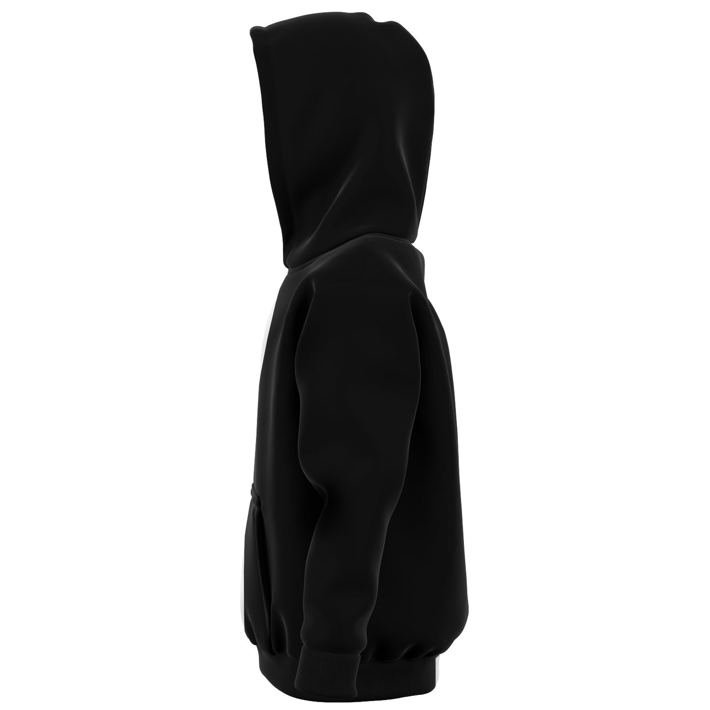 Half Black Half White Kids Pullover Hoodie, Two Tone Color Split Girls Boy Toddler Youth Children Fleece Cozy Cotton Hooded Sweatshirt Pockets