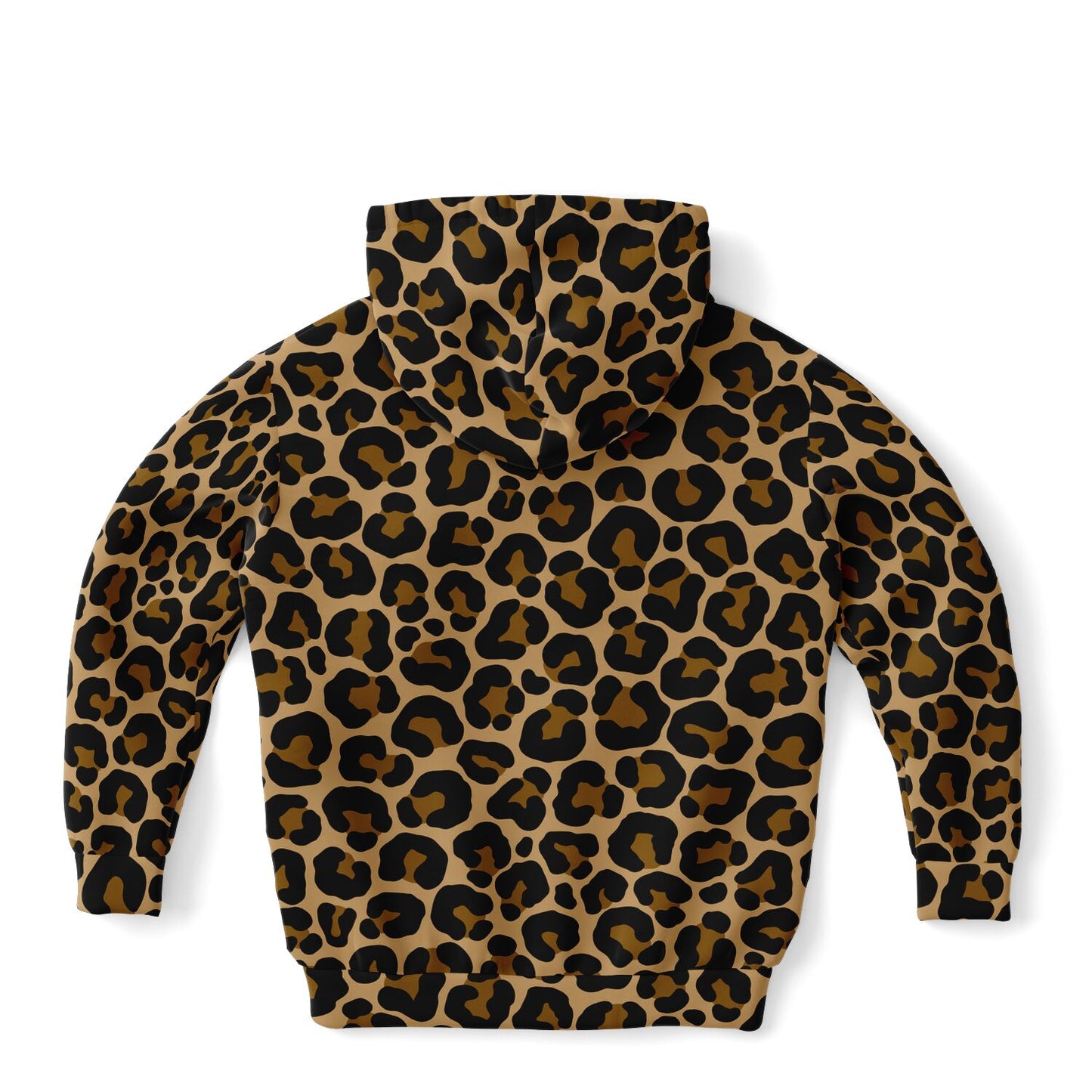 Leopard Kids Pullover Hoodie, Animal Cheetah Brown Print Girls Boy Toddler Youth Children Fleece Cozy Cotton Hooded Sweatshirt Pockets
