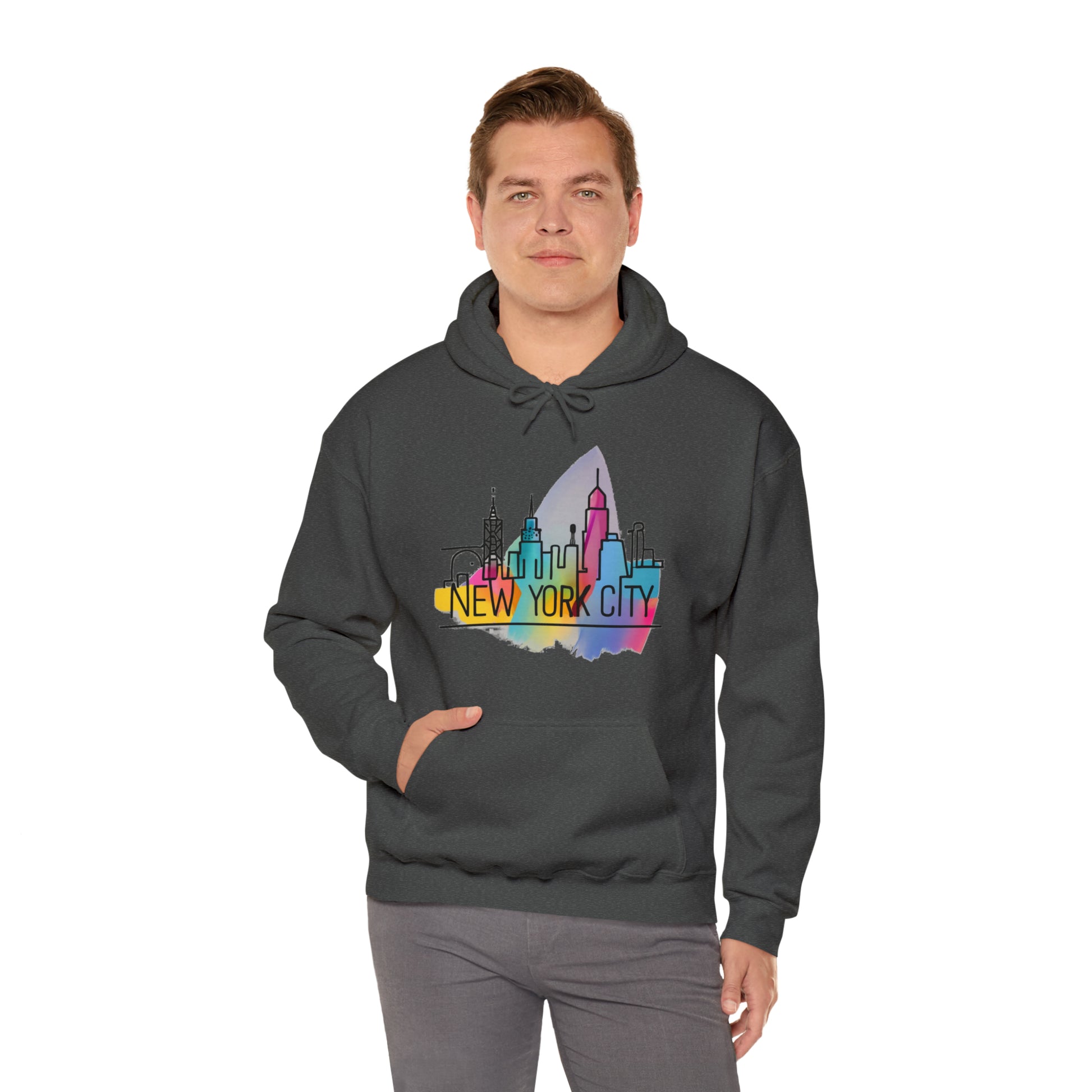 New York City Hoodie, NYC State Manhattan Pullover Men Women Adult Aesthetic Graphic Cotton Hooded Sweatshirt with Pockets Starcove Fashion