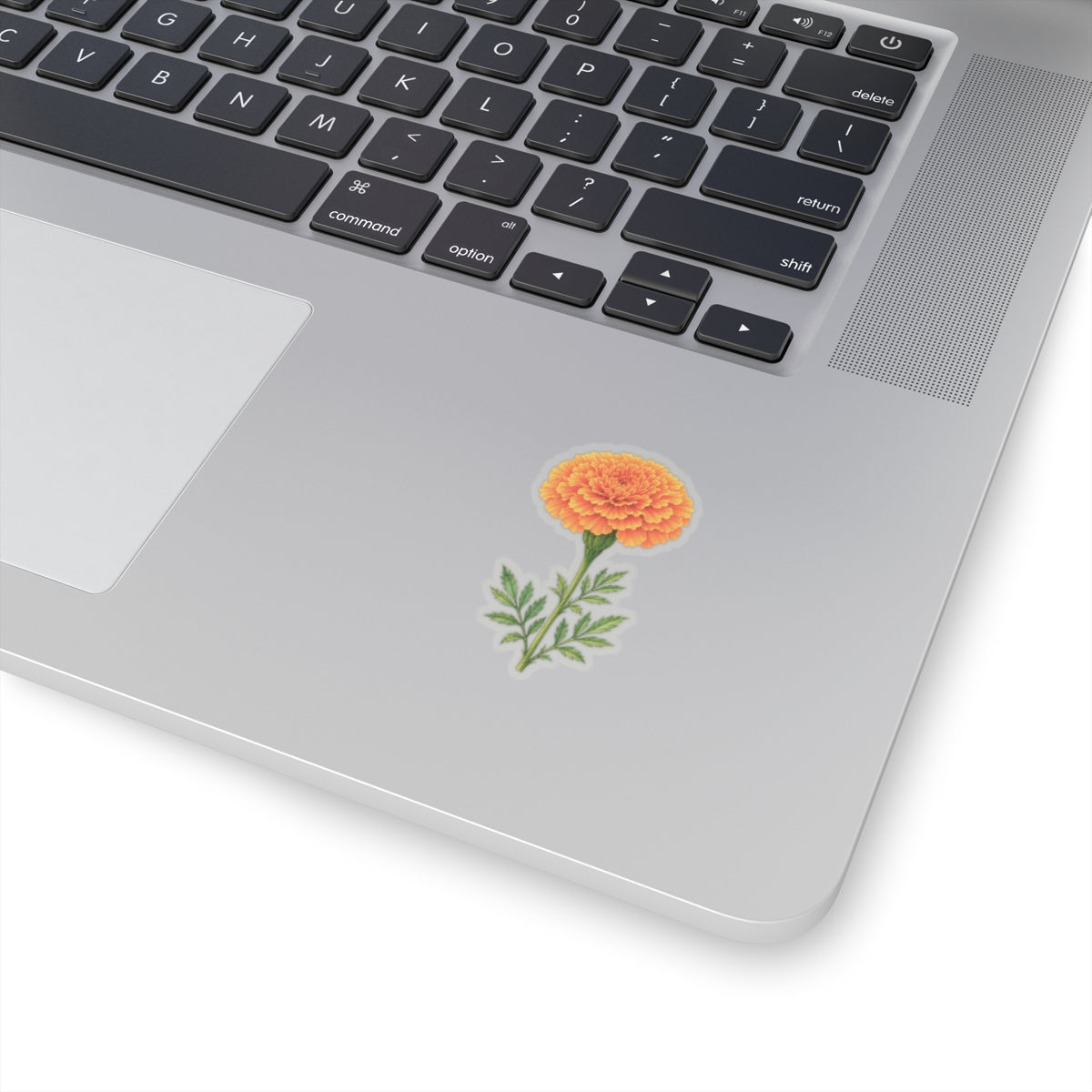 Marigold Flower Sticker Decal, Bright Orange Floral Watercolor Art Vinyl Cute Waterbottle Tumbler Car Waterproof Bumper Clear Die Cut Wall - Starcove Fashion