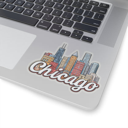 Chicago City Sticker Decal, Illinois Funny Art Vinyl Laptop Waterbottle Tumbler Car Vehicle Window Waterproof Bumper Clear Small Large Wall - Starcove Fashion