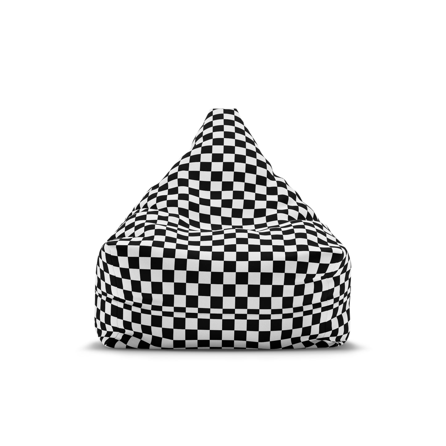 Black White Checkered Bean Bag Chair Cover, Check Furniture Small Large Adult Kids Sofa Apartment Washable Dorm Decor Starcove Fashion