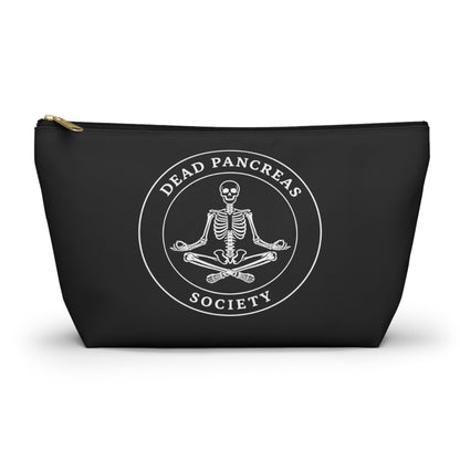Dead Pancreas Bag, Society Skeleton Diabetes Supply Case Fun Diabetic Carrying Gift Type 1 2 Accessory Zipper Travel Pouch Organizer